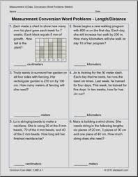 Metric Measurement Conversion Problems Common Core