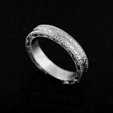 Hand Engraved Men S Wedding Band Art Deco Style Men S Etsy Mens Wedding Bands Vintage Mens Wedding Bands Mens Engraved Wedding Bands