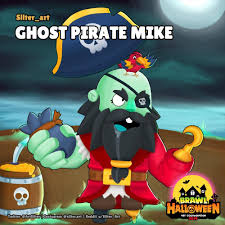 Brawl Halloween Ghost Pirate Mike By U Silter Art Star Character Brawl Star Wallpaper