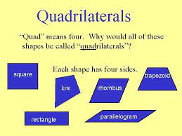 Maybe you would like to learn more about one of these? Quadrilaterals Parallelogram Rectangle Rhombus Square Trapezoid Kite Quadrilaterals