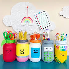 Mason Jars Craft For School Supplies Color Made Happy Classroom Crafts School Diy School Crafts