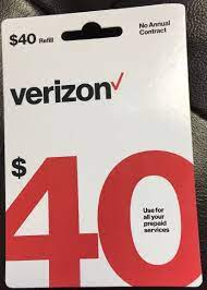 40 Verizon Wireless Prepaid Refill Card Prepaid Phones Verizon Prepaid Verizon Wireless