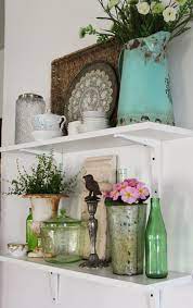 Maybe you would like to learn more about one of these? You Can Create Vignettes In Small Spaces Heres Vintage Kitchen On Easy Install Double Shelves H Kitchen Decor Items Retro Kitchen Decor Shabby Chic Kitchen