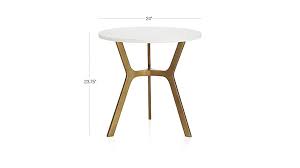 Elke Round Marble End Table With Brass Base Reviews Crate And Barrel Marble End Tables Marble Side Tables Marble Side Table Round