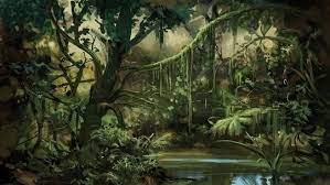 Jungle An Art Print By Jeff Ward Jungle Scene Fantasy Landscape Landscape Art
