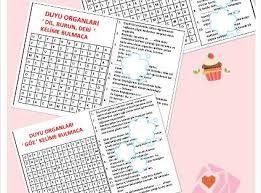 Duyu Organlarimiz Kelime Bulmaca Egitim Sanat Egitimi Deri
