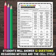 The cell cycle coloring worksheet answers. Mitosis And The Cell Cycle Color By Number Science Color By Number Review