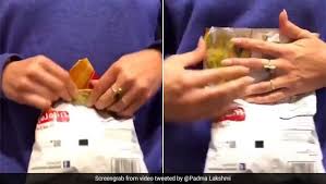 More images for how to close a chip bag without clip » Easy Hack To Seal Chips Packet By Tv Host Padma Lakshmi Goes Viral Ndtv Food
