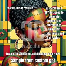 Essence of Geometric Soulful Heritage Beauty GPT: Custom AI for Creating  Stunning Images, Affirmations, and Diverse Background Art Styles