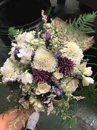 Purple Lavender And White Wildflower Bride Bridal Bouquet In 2020 Winter Wedding Flowers Bridal Bouquet Wedding Flowers