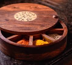 Rosewood Spice Box Wooden Masala Box Wooden Utility Masala Etsy Wooden Spice Rack Spice Box Indian Spice Box