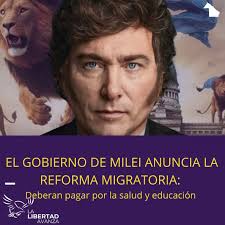 🇦🇷 REFORMA MIGRATORIA 👉🏼 Deportación INMEDIATA de inmigrantes que  cometan delitos. 👉🏼 Extranjeros deben pagar salud y educación. 👉🏼  Expulsión inmediata a quienes ingresen ilegalmente. 👉🏼 Requisitos más  estrictos para obtener la residencia ...