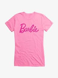 Barbie Classic Pink Script Girls T Shirt Girls Tshirts Barbie Shirts