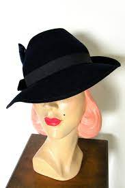Vintage 1930s 40 S Navy Blue Fedora Etsy Fedora Hats Vintage Vintage