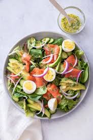 Jessica prepared a salmon dish which was cooked perfectly, but sara's lamb dish with chocolate and blackberry sauce did not work well. Smoked Salmon Salad With Eggs Feelgoodfoodie