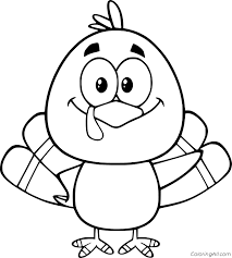 Download and print out this cute turkey coloring page. Cute Baby Turkey Coloring Page Coloringall