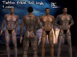 Small tribal tattoos for girls. Second Life Marketplace Tattoo Tribal Full Body