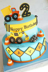 Birthday Cake For Kids Boys With Name Love The Way The Name Is Done On This Cake And Love The Banner Construction Cake Boy Birthday Cake Childrens Birthday Cakes