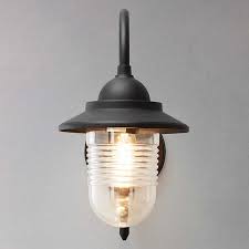 John Lewis Partners Wickham Outdoor Wall Light Black Outdoor Wall Lighting Porch Lighting Exterior Wall Light