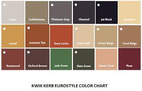 color chart for kwik kerb edging wall colors landscape