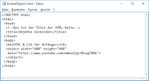 <link rel=stylesheet type=text/css href=style.css />. Objekte Einbinden Webtechnologien Com