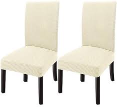 Features low armrests, a cushioned seat, and a padded back for comfort and support Goodtou Dining Room Chair Covers Stretch Dining Chair Slipcover Parsons Kitchen Chair Covers Chair Cover For Dining Room Chair Furniture Protector Covers Removable Washable Cream 2 Buy Online At Best Price In
