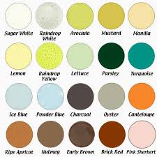 Color Chart With Names From The Russel Wright Pottery