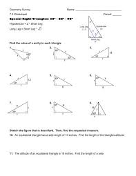 Here, abc is an isosceles triangle, ab = ac. Special Right Triangles