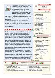 A Christmas Carol Simplified Version Key Included English Esl Workshee Christmas Reading Comprehension Reading Comprehension Worksheets Christmas Carol