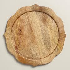 Cost Plus World Market Wood Baroque Chargers Set Of 4 Wooden Charger Plates Wooden Chargers Wood Chargers