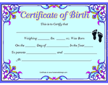 Do you ever wish marriage licenses and birth certificates came in duplicate, so that you. Free Printable Blank Baby Birth Certificates Templates