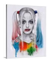 Worldwide shipping available at society6.com. Harley Quinn Canvas 16x20 Margot Robbie Movie Wall Art Batman Drawing Joker Ebay