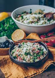 Transfer to a medium bowl, and fluff with a fork. Tabouleh Salad Recipe Couscous Salad Klara S Life