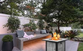 This steel propane fire pit table, nice looking wicker design on the base, colour matches the bronze colour family furniture, used as a fire pit, meanwhile. High Quality Propane Fire Pit Table For Sale Co Arts