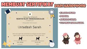 Desain sertifikat anda bahkan dapat dibagikan di media. Cara Membuat Sertifikat Kajian Online Dari Handphone Youtube