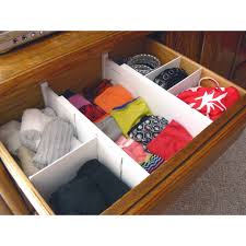 Organizing a dresser drawer is a great solution to either of these problems and can also. Usa Patented White Plastic 5 Pc Dresser Drawer Expandable Divider Set For Drawers 12 To 16 Walmart Com Walmart Com