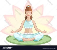 Yoga Beautiful Girl Meditating In Lotus Position Illustration In Vector Format Download A Free Preview Or Hig Meditation Graphic Design Inspiration Yoga App