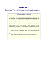 Jul 22, 2021 · now we need to create a new appendix subheading style so that we'll be able to generate a list of the individual appendices from it. Appendix 3 Example Of Post Workshop Knowledge Evaluation