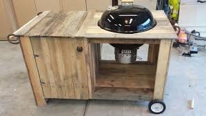 Weber Grill Cart Out Of Pallets Grill Table Bbq Table Weber Grill Table