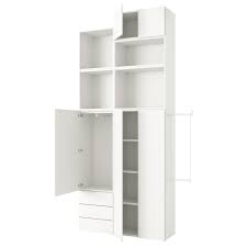 Platsa Guardaroba Con 5 Ante E 3 Cassetti Bianco Fonnes Bianco Ikea It In 2021 Ikea Ikea Wardrobe Shelves