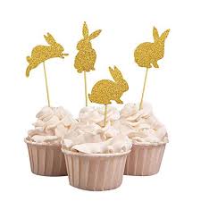 24pcs Bunny Cupcake Toppers Easter Rabbit Cake Toppers Birthday Cake Decorations Baby Shower Party Supplies Walmart Com Walmart Com