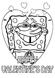 Spongebob Say Happy Valentine 39 S Day Everyone Coloring Page Kids Valentines Day Coloring Page Love Coloring Pages Valentine Coloring