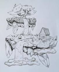 Arcane Isles A Piece I Did For Inktober Last Year Drawing Nature Drawing Art Drawings Cool Art Drawings