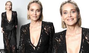The latest tweets from sharon stone (@sharonstone). Sharon Stone 61 Looks Half Her Age In A Plunging Gown At Elton John S Oscar Party Daily Mail Online
