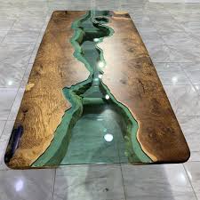 Transparent Epoxy Table Epoxy Wood Table Wood Table Acrylic Table