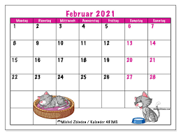 Du bist auf der suche nach einem variablen excel kalender 2021? Kalender 481ms Februar 2021 Zum Ausdrucken Michel Zbinden De