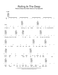 Rolling In The Deep Sheet Music The Ukuleles Ukulele Chords Lyrics Ukulele Songs Ukulele Chords Songs Ukulele Chords