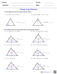 Geometry Worksheets Triangle Worksheets