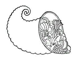 Wicker basket coloring book vector. Cornucopia Coloring Pages Horns Of Plenty Autumn