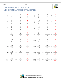 K5 learning equivalent fractions grade 4 fractions. Adding And Subtracting Fraction Worksheets